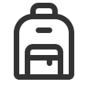 иконки backpack, походная сумка