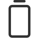 иконка battery vertical empty, battery, батарея, vertical, empty