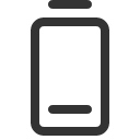 иконка battery vertical low, battery, батарея, vertical, low