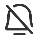 иконки bell simple slash, bell, колокольчик, simple, slash