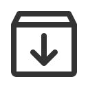 иконка box arrow down, box, коробка, arrow, стрелка, down