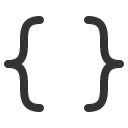 иконки brackets curly, brackets, curly