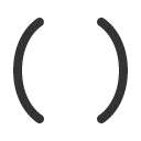иконки brackets round, brackets, round