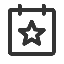 иконка calendar star, calendar, календарь, star, звезда