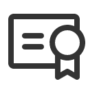 иконки certificate, сертификат