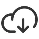 иконка cloud arrow down, cloud, облако, arrow, стрелка, down