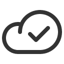 иконка cloud check, cloud, облако, check, галочка
