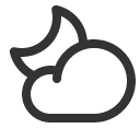 иконка cloud moon, погода, cloud, облако, moon, луна