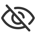иконка eye slash, eye, глаз, slash