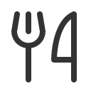иконка fork knife, столовые приборы, fork, погрузчик, knife, нож
