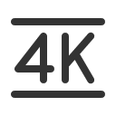 иконка four k, four