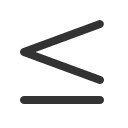 иконки less than or equal, less, than, or, equal