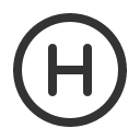 иконка letter circle h, letter, почта, circle
