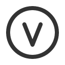 иконка letter circle v, letter, почта, circle