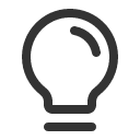иконка lightbulb, лампочка