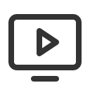 иконка monitor play, monitor, монитор, play, играть