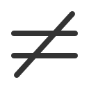 иконки not equals, not, equals