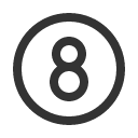 иконки number circle eight, number, circle, eight