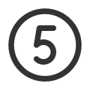 иконки number circle five, number, circle, five