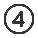 иконки number circle four, number, circle, four