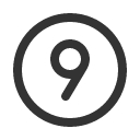 иконки number circle nine, number, circle, nine