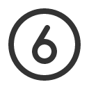 иконки number circle six, number, circle, six