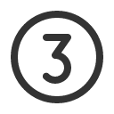 иконки number circle three, number, circle, three