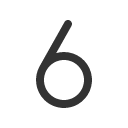 иконки number six, number, six