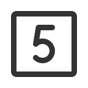иконки number square five, number, square, five