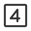 иконки number square four, number, square, four
