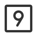 иконки number square nine, number, square, nine