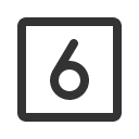 иконки number square six, number, square, six