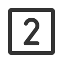 иконка number square two, number, square, two