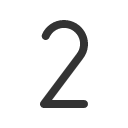иконки number two, number, two