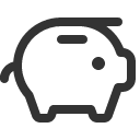 иконка piggy bank, копилка, piggy, bank, банк