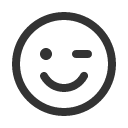 иконка smiley wink, smiley, смайлик, wink, подмигивание