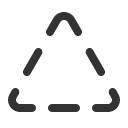 иконка triangle dashed, triangle, треугольник, dashed