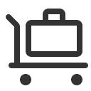 иконка trolley suitcase, trolley, багаж, suitcase, кейс