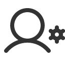 иконка user gear, user, пользователь, gear, шестеренка