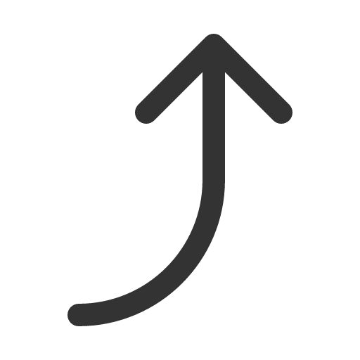 иконка arrow bend right up, arrow, стрелка, bend, right, up, стрелка вверх,