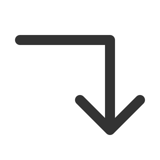 иконка arrow elbow right down, arrow, стрелка, elbow, right, down,
