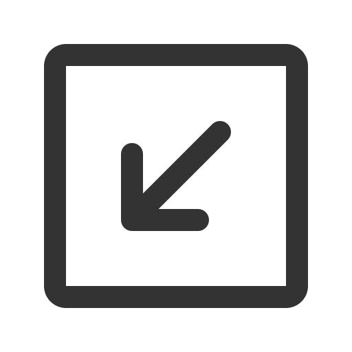 иконка arrow square down left, arrow, стрелка, square, down, left,