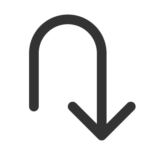 иконка arrow u right down, arrow, стрелка, right, down,