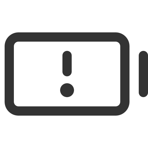 иконка battery warning, battery, батарея, warning, предупреждение,