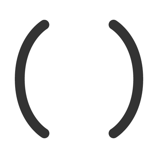 иконка brackets round, brackets, round,