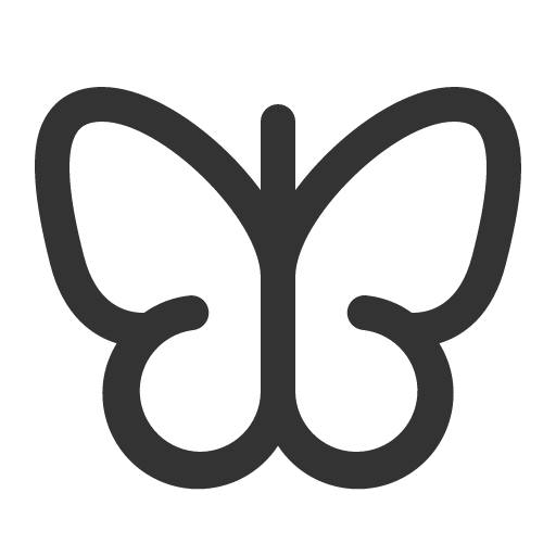 иконка butterfly, бабочка,