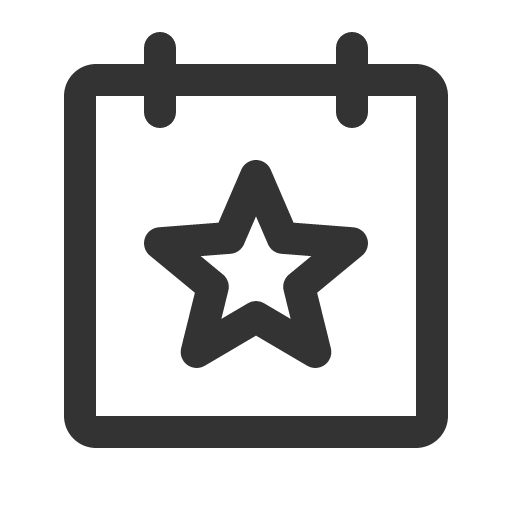 иконка calendar star, calendar, календарь, star, звезда,