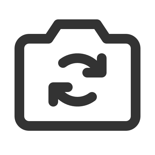 иконка camera rotate, camera, фотоаппарат, rotate, вращать,