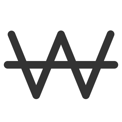 иконка currency krw, currency, krw,