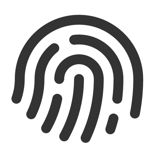 иконка fingerprint, отпечаток пальца,